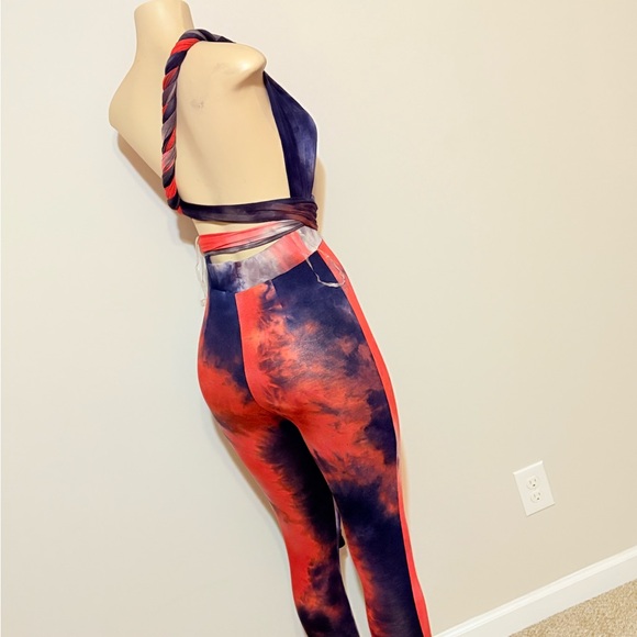 Multicolored tie dye one piece bodysuitt - Picture 3 of 9